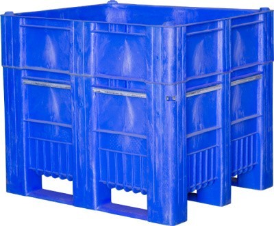 BoxPallet 1200х1000х1035 мм сплошной на полозьях, арт. C-Box 1210 S (1035) синий, код: 20261