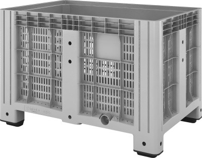 Контейнер 1200х800х800 мм перфорированный на ножках, арт. SDBOX 1208 P серый, код: 13896