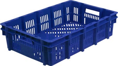 Ящик перфорированный 600×400×150, арт.: 216, объём 27, красный, код: 01168