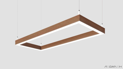 WOOD RETTANGOLO 5000K 84W Орех грецкий, корпус 