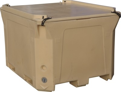 Контейнер 1470х1180х965 мм с крышкой, арт. RIC 1000 бежевый, код: 01323