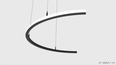Светильник дуга ARCO SIDE 5000K 24W, корпус черный