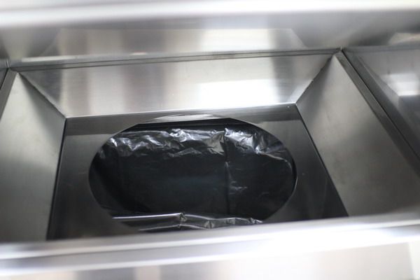 Урна Мега-3, 510х610х1310 мм, шлифованная, с емкостью 120 л