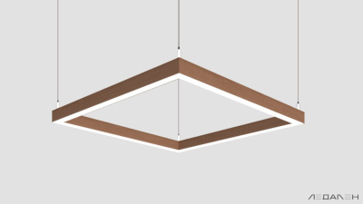 WOOD KVADRATO 3000K 58W Орех грецкий, корпус 