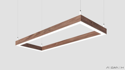 WOOD RETTANGOLO 5000K 84W Американский орех, корпус 