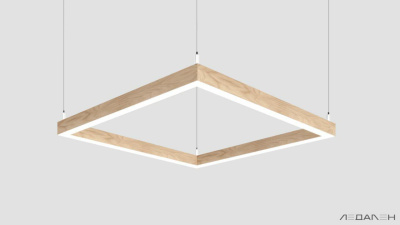 WOOD KVADRATO 5000K 58W Ясень белый, корпус 