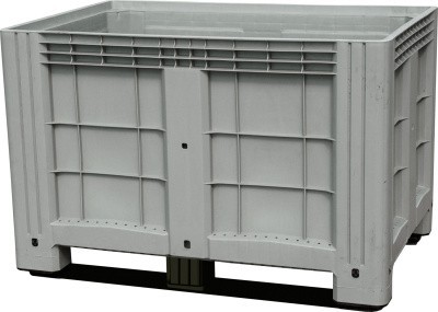 Контейнер 1200х800х800 мм сплошной на полозьях, арт. SDBOX 1208 SS серый, код: 13194