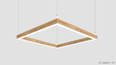 WOOD KVADRATO 3000K 58W Ясень оливковый, корпус 