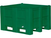 Контейнер п/э 1200х800х740 сплошной, на 3 полозьях, с СП 1