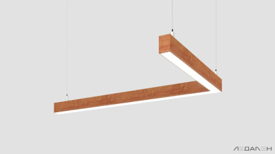 L-образный светильник WOOD ANGLE L 6000K 32W, корпус Груша