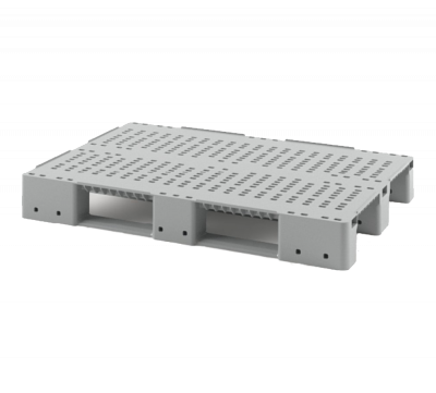 Усиленный перфорированный поддон на трёх полозьях 1200x800x150 с бортиком 