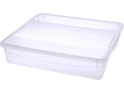 Ящик 400x335x85, объем 9, прозрачный, код:23424