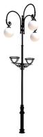 Фонарный столб А-10-3 со светильником и кашпо