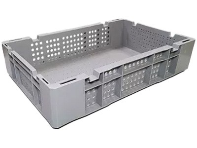 Ящик п/э 600х400х135 1,7кг. мороз. перфорированный, для созревания сыра, код: 34267