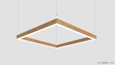 WOOD KVADRATO 6000K 58W Дуб, корпус 
