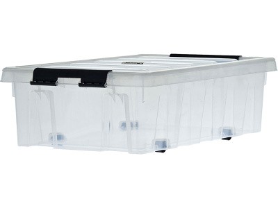 Ящик сплошной 580×390×180 мм, объем 35 л., арт.: Rox Box 35, прозрачный, код: 18708