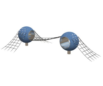 Сфера из EPDM крошки «Баббл Роуп - 3» с канатами