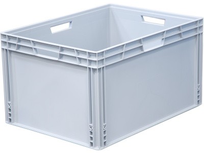 Ящик сплошной 800×600×440 мм, объем 211.2 л., арт.: SPK 8644, серый, код: 24295