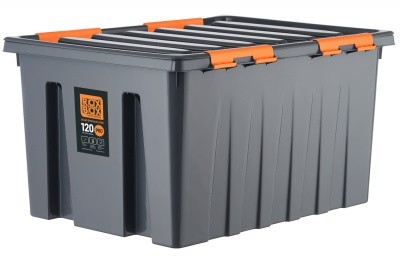 Ящик сплошной 740×565×400 мм, объем 120 л., арт.: Rox Box PRO 120, антрацит, код: 25343