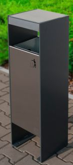Урна-пепельница Симферополь, 300х300х998 мм, покраска по RAL, с емкостью 50 л