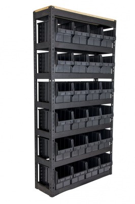 Стеллаж складской с пластиковыми ящиками 700-6 CH