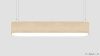 Овальный светильник WOOD OVALE 5000K 154W, корпус Ясень белый