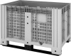 Контейнер 1200х800х800 мм перфорированный на полозьях, арт. SDBOX 1208 PS серый, код: 06748