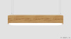 Овальный светильник WOOD OVALE 3000K 154W, корпус Ясень оливковый