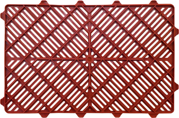Ящик перфорированный 600×400×150, арт.: 216, объём 27, красный, код: 01168