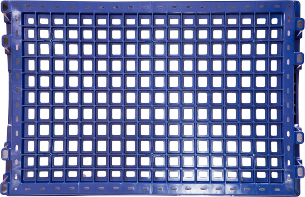 Ящик перфорированный 600×400×152, арт.: 403-2, объём 27, синий, код: 17741