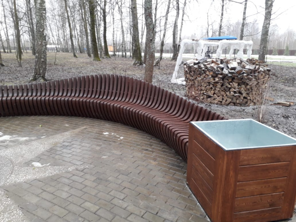 Скамейка «Long bench» Вазон