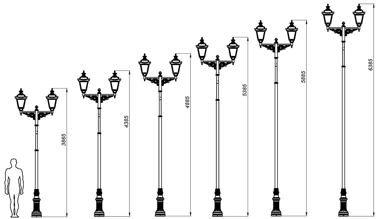 Фонарь уличный «Адмирал - 2» со светильниками