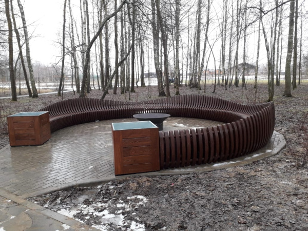 Скамейка «Long bench» Вазон