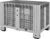 Контейнер 1200х800х800 мм перфорированный на ножках, арт. SDBOX 1208 P серый, код: 13896