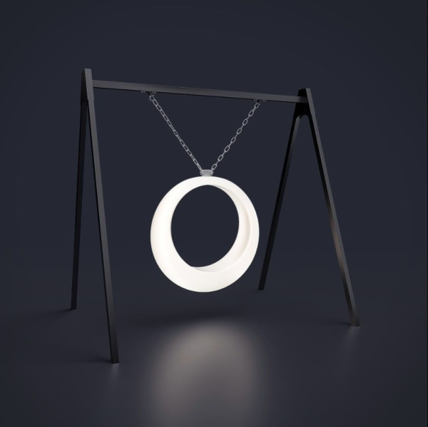Светящиеся качели с конструкцией «Ring» 1 кольцо, белая подсветка