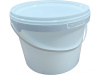 Ведро 2,3л круглое, с пластиковой ручкой, с белой крышкой, код: 36328