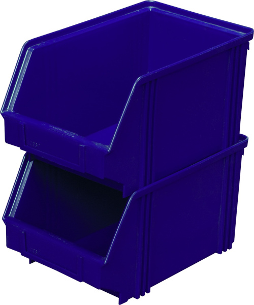 Пластиковый ящик для склада 225x145x130, код: 09988
