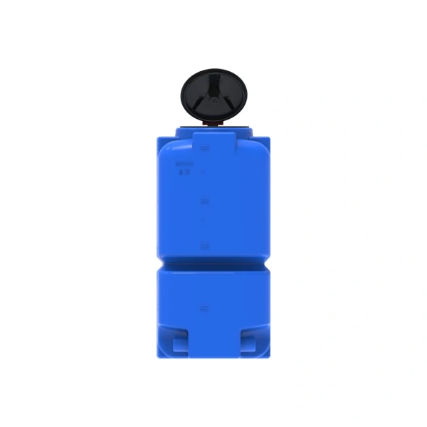 Емкость ST 2000л с патрубками 100мм под плотность до 1.2 г/см³ с откидной крышкой синяя 