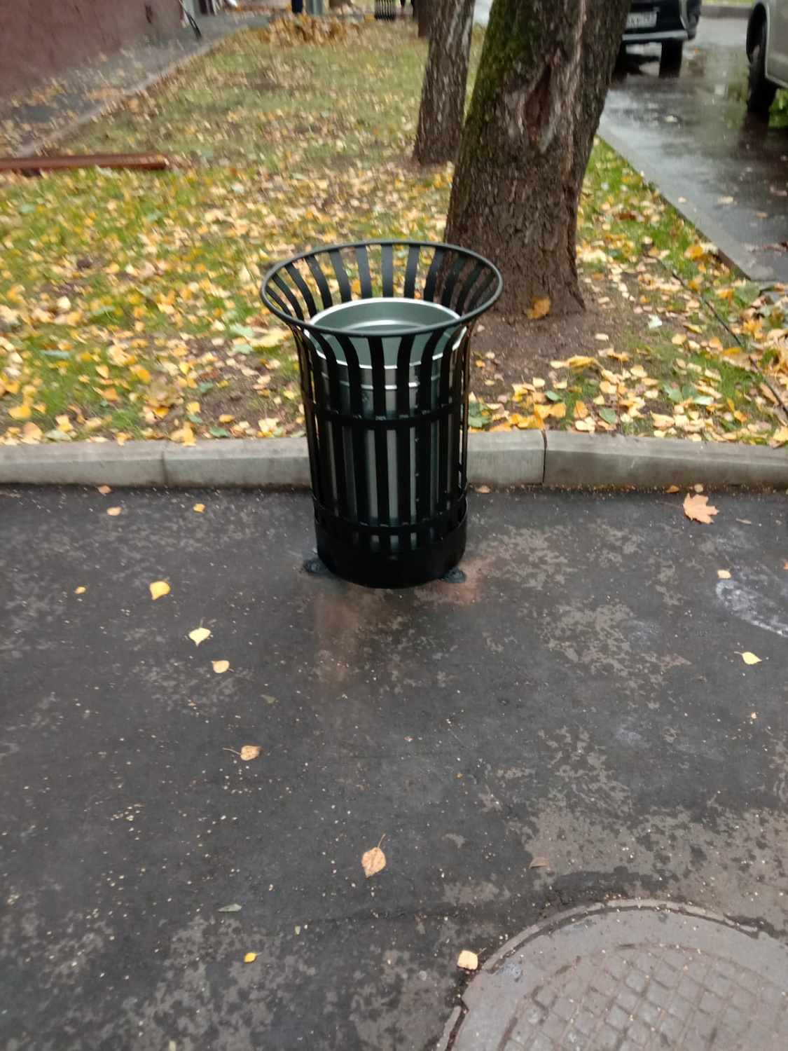 Урна уличная круглая «Вертикаль»