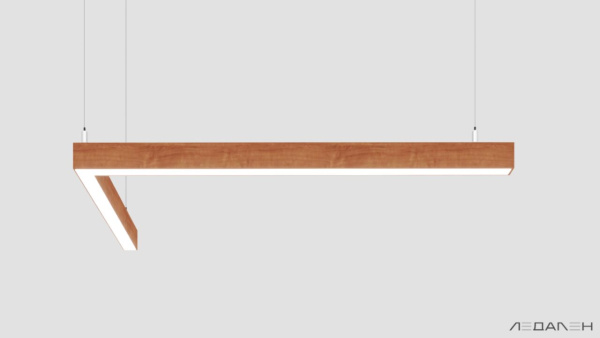 L-образный светильник WOOD ANGLE L 4000K 32W, корпус Груша