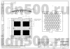 Лежачий полицейский ИДН-500-1 Средний элемент Сотовая структура + Усиленное крепление