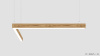 L-образный светильник WOOD ANGLE L 3000K 32W, корпус Ясень оливковый