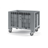 Пластиковый контейнер IBOX 1200х800 перфорированный на колесах