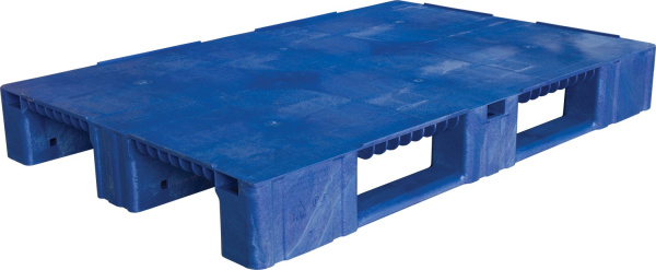 Паллет 1200x800х150 сплошной, на 3-х полозьях, арт. TR 1208-1 синий, код: 08695
