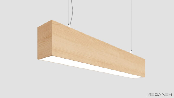 Линейный светильник WOOD LINEAR PN8060 3000K 60W 2000mm Ясень белый, корпус 