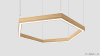 Шестиугольный светильник WOOD HEXAGON 6000K 188W, корпус Ясень оливковый