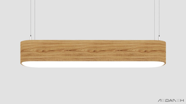 Овальный светильник WOOD OVALE 4000K 154W, корпус Ясень оливковый