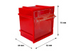 Короб откидной Стелла-техник Single-101 красный, прозрачный
