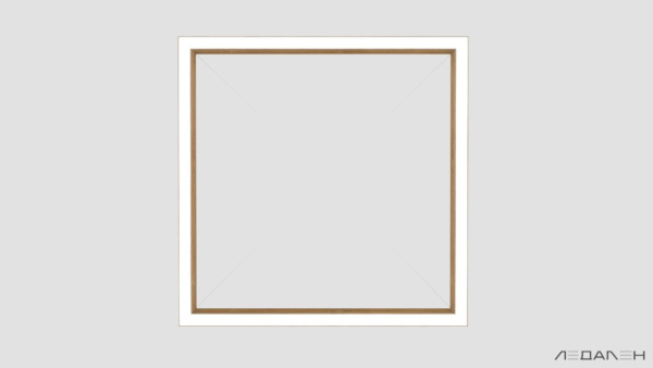 WOOD KVADRATO 6000K 58W Дуб, корпус 