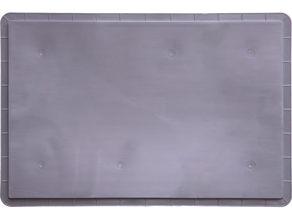 Ящик 600x400x420 перфорированный с ручками серый, код: 32740